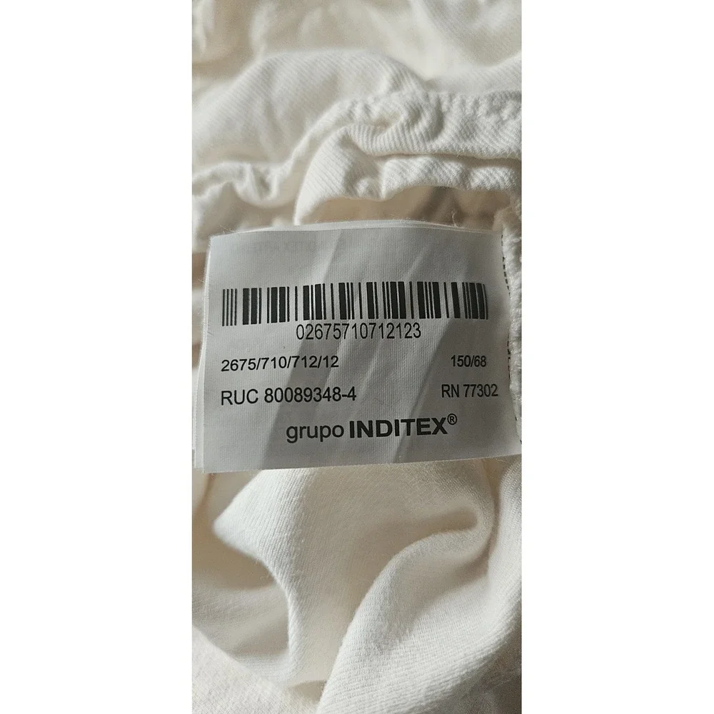ZARA girl Sz 11-12 safari‎ big pockt ivory romper short sleeves NWOT